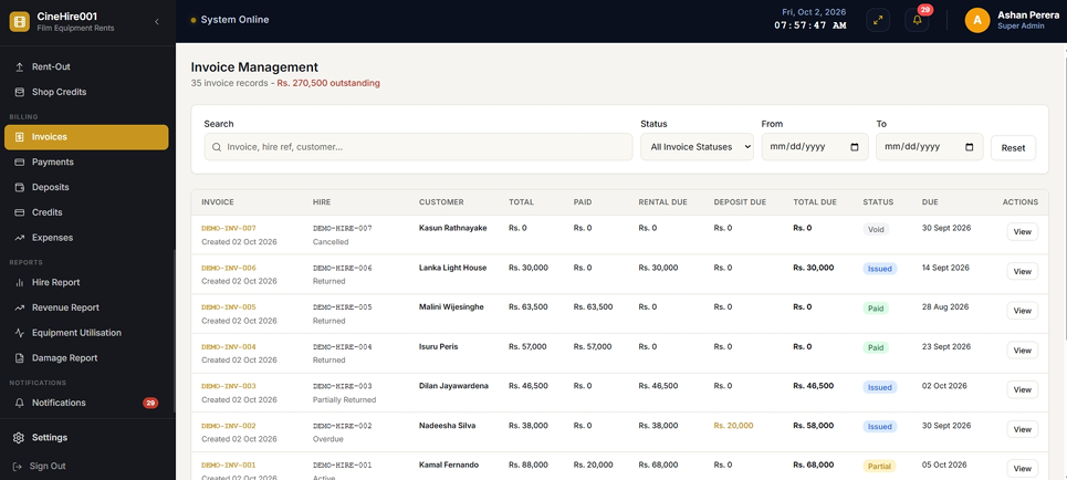 Invoice Management